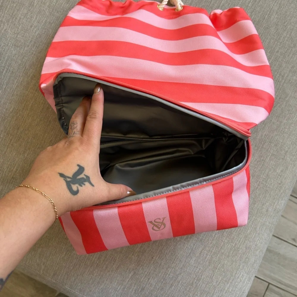 Striped Pink and Red Backpack Victoria secret - Picture 7 of 8